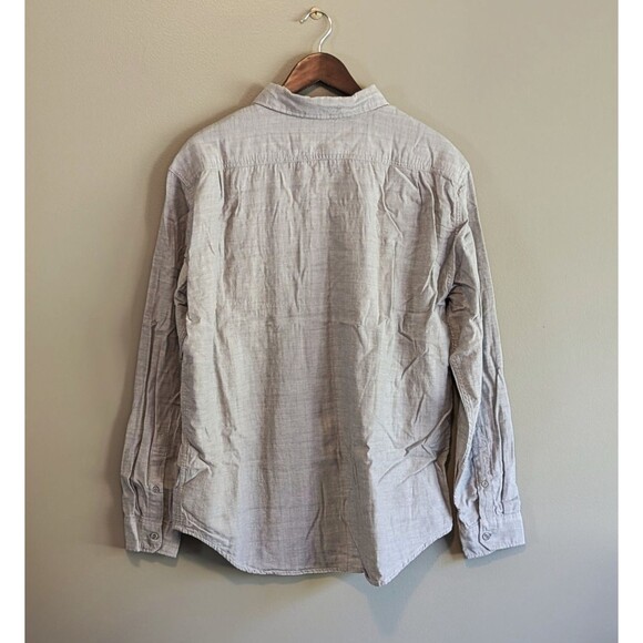 Woolrich Size Large Mens Gray Shirt Button Down Top Double Layer Plaid Grey LS - Picture 6 of 6